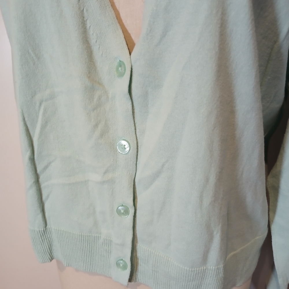 Gap Seafoam Button Front Cardigan Size L - Picture 4 of 6